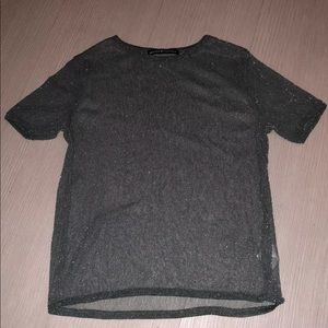 NEW BRANDY MELVILLE GREEN GLITTER TOP